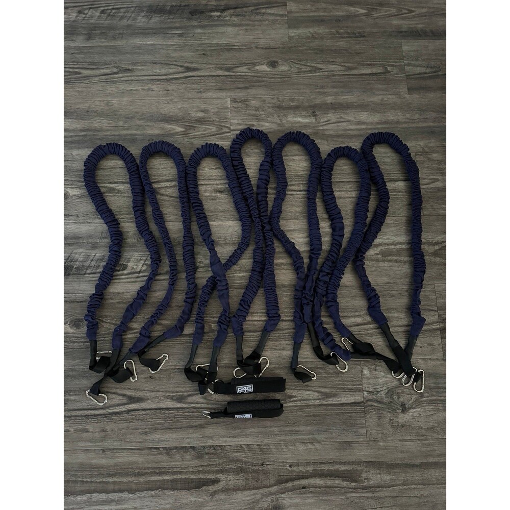 F45 medium resistance bands - 7 bands 1 set of handles- all brand new